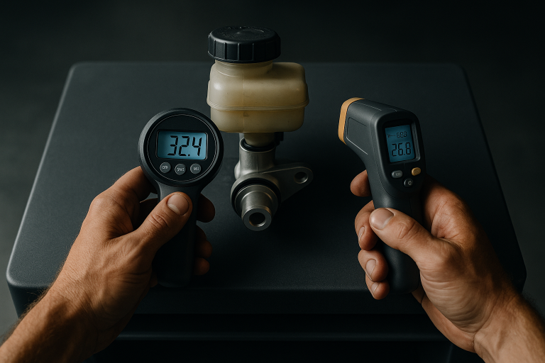 Bremsflüssigkeit Druck & Temperatur in der Probefahrt prüfen